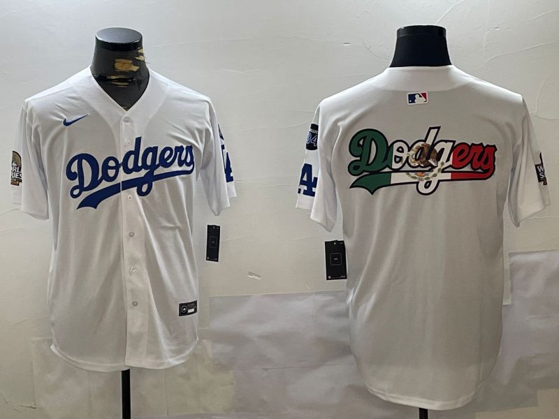 Men Los Angeles Dodgers Blank White Game 2024 Nike MLB Jersey style 11202->women mlb jersey->Women Jersey